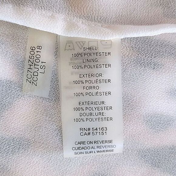 Calvin Klein abstract animal print flutter sleeve blouse - Picture 6 of 13